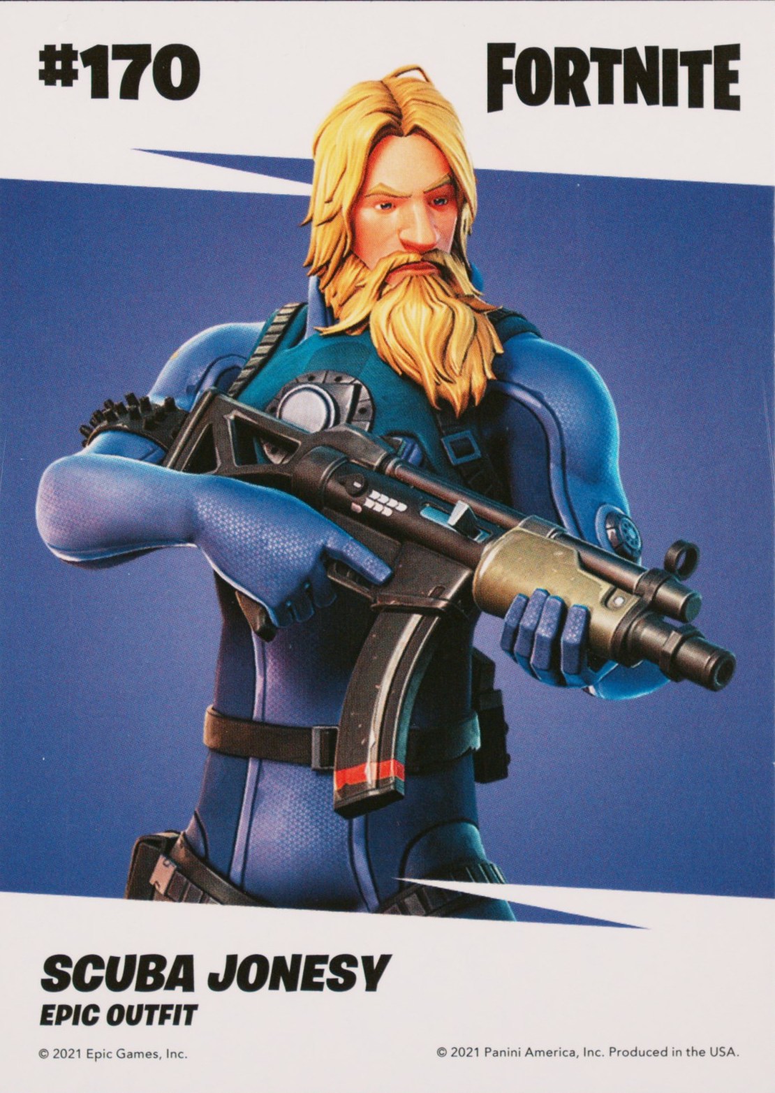 2021 Panini Fortnite Series 3 #170 Scuba Jonesy — Laser trading card back