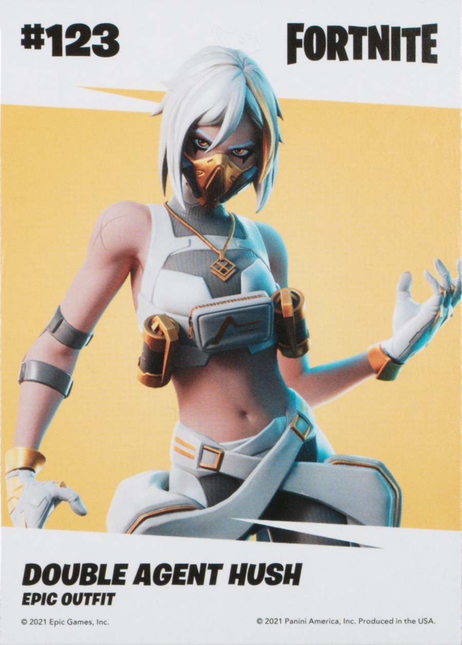 2021 Panini Fortnite Series 3 #123 Double Agent Hush — Laser trading card back