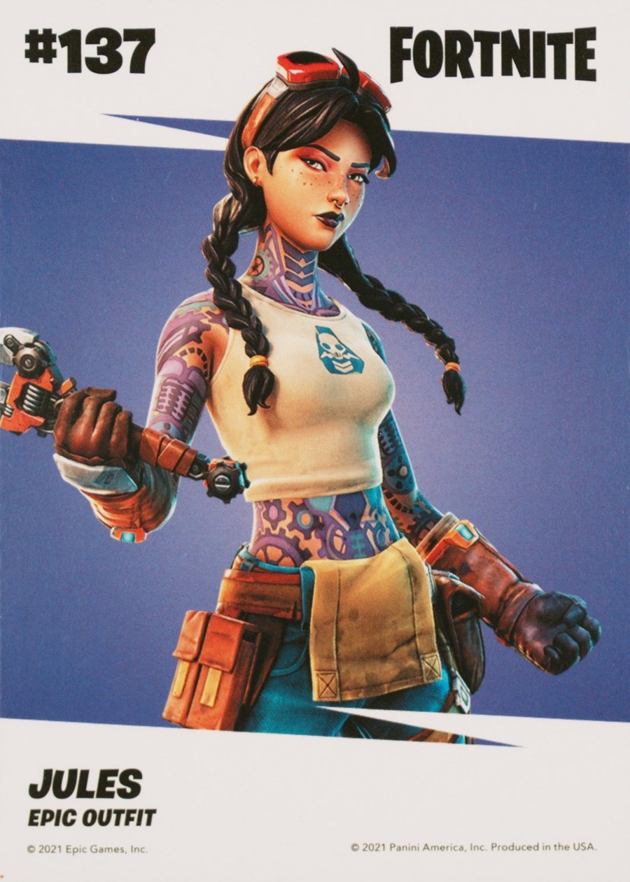 2021 Panini Fortnite Series 3 #137 Jules — Laser trading card back