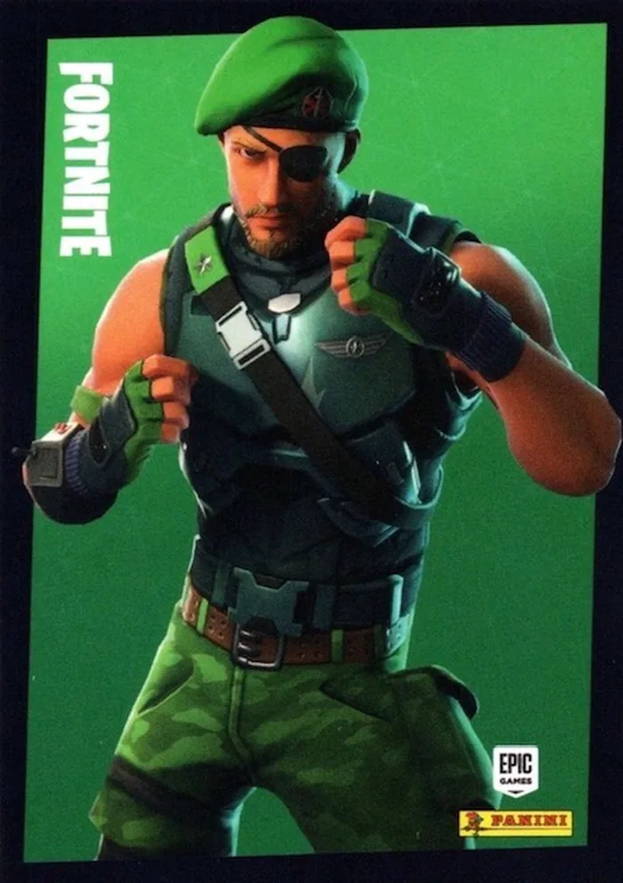 Garrison Panini Fortnite trading card front