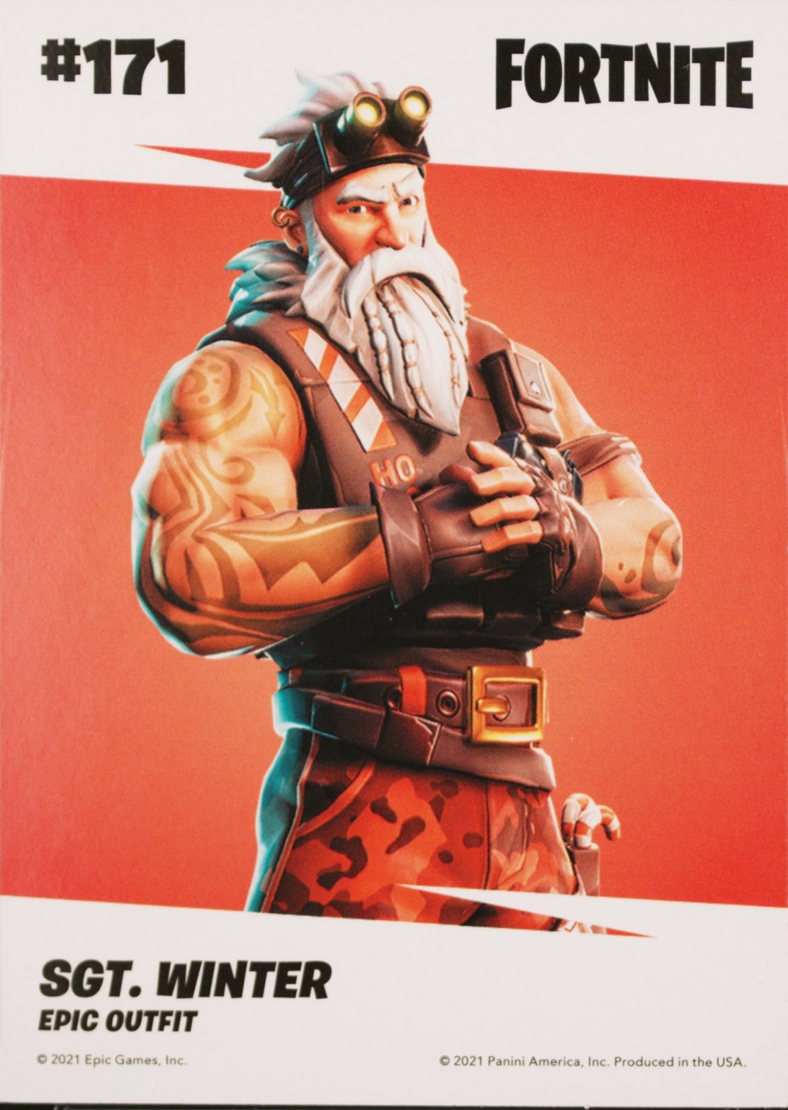 2021 Panini Fortnite Series 3 #171 Sgt. Winter — Laser trading card back