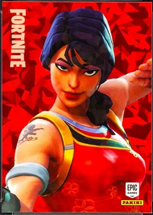 Scarlet Defender Panini Fortnite trading card front