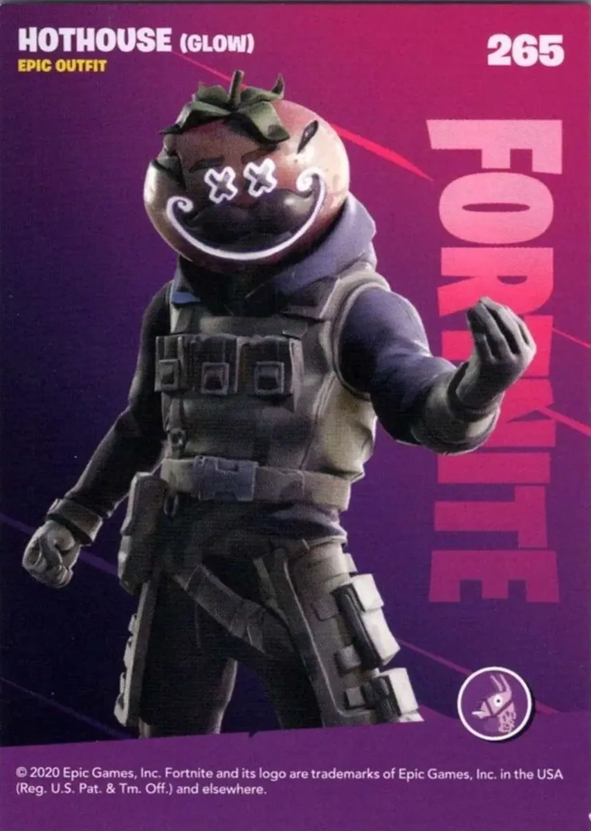 2020 Panini Fortnite Reloaded #265 Hothouse (Glow) trading card back