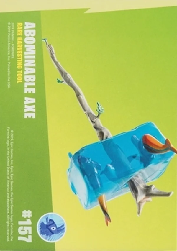 2019 Panini Fortnite Series 1 #157 Abominable Axe — Holofoil trading card back