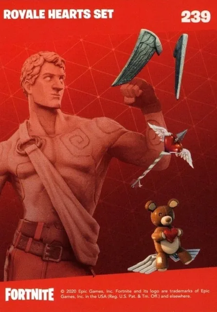 2020 Panini Fortnite Reloaded #239 Royale Hearts Set trading card back