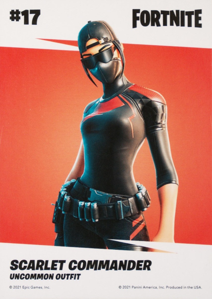 2021 Panini Fortnite Series 3 #17 Scarlet Commander — Laser trading card back