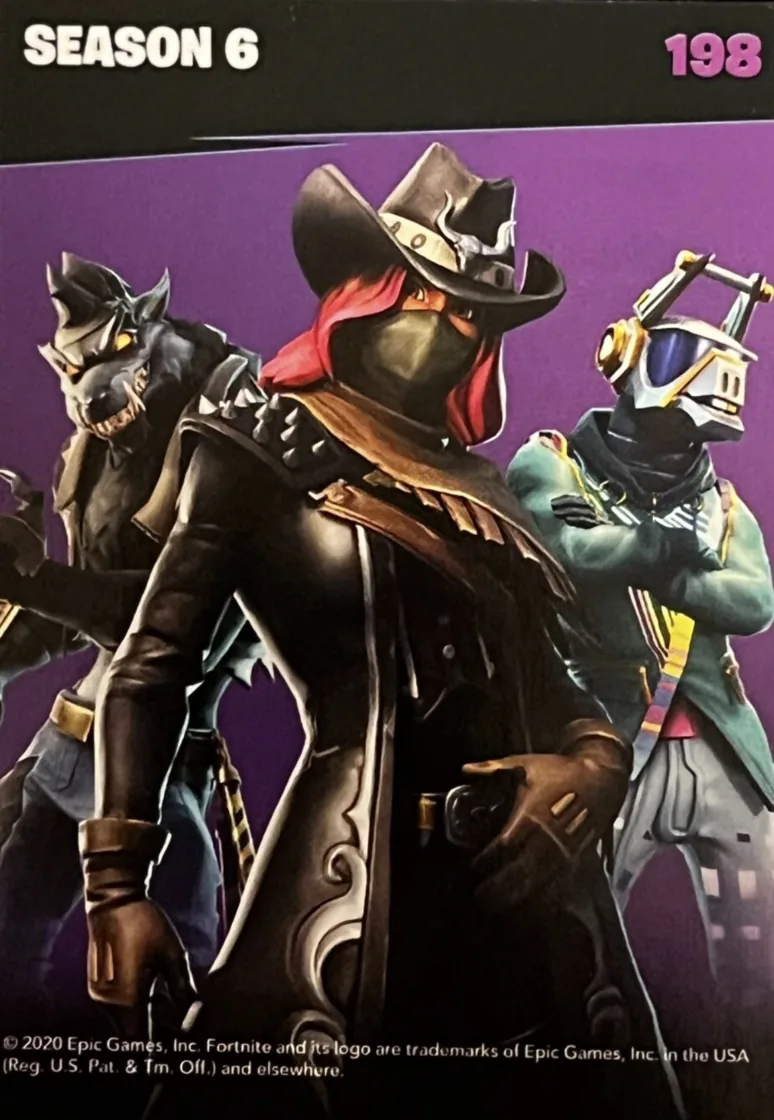 2020 Panini Fortnite Reloaded #198 Battle Pass Season 6 trading card back