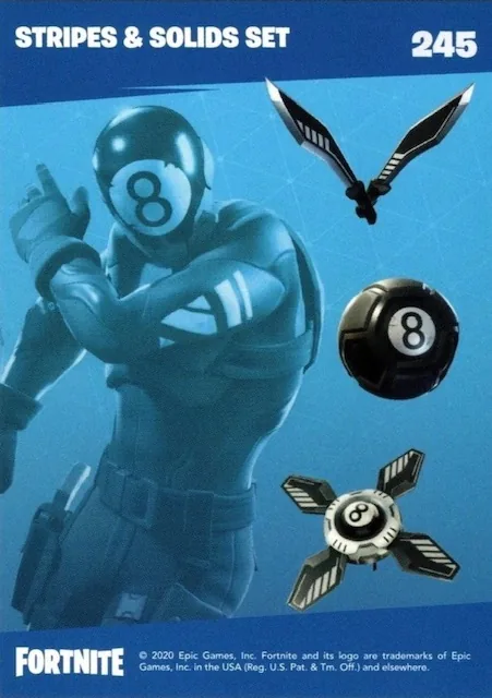 2020 Panini Fortnite Reloaded #245 Stripes & Solids Set trading card back