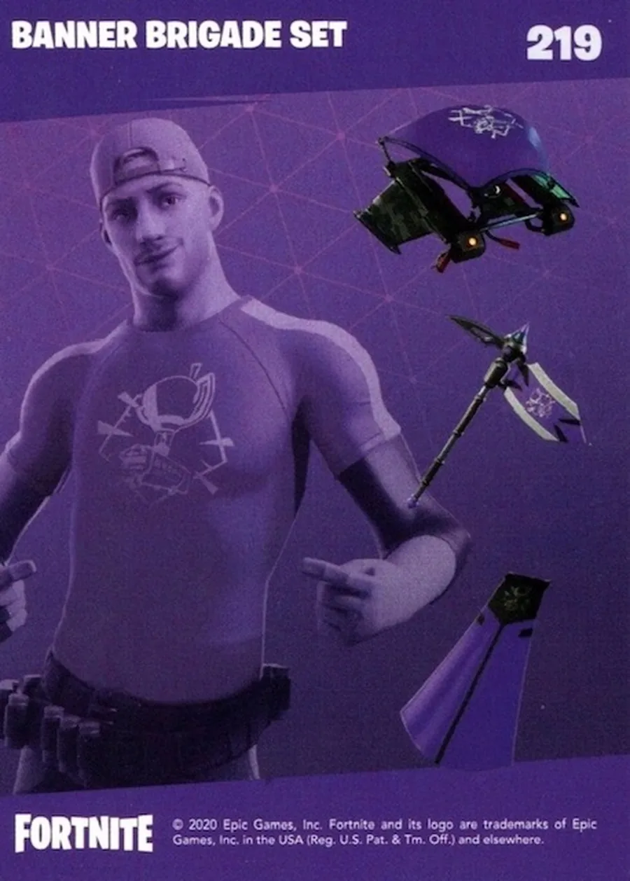 2020 Panini Fortnite Reloaded #219 Banner Brigade Set trading card back