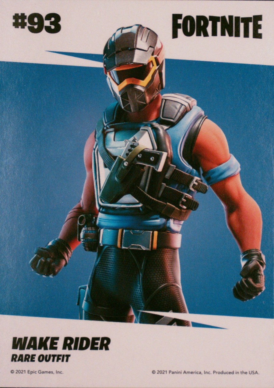 2021 Panini Fortnite Series 3 #93 Wake Rider — Laser trading card back