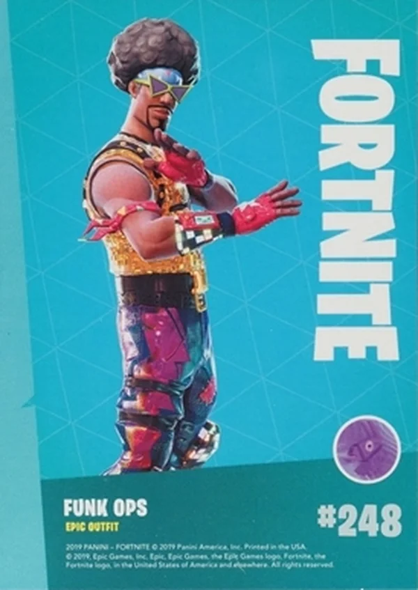 2019 Panini Fortnite Series 1 #248 Funk Ops — Holofoil trading card back