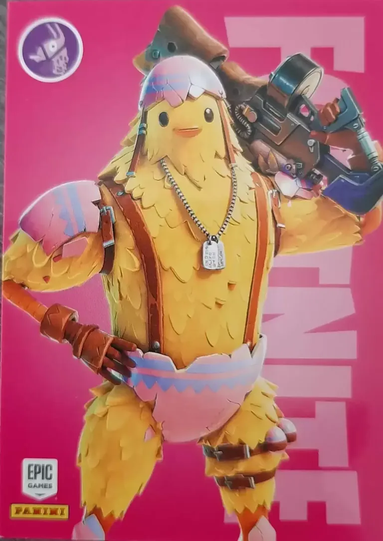 Cluck Panini Fortnite trading card front