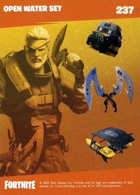 2020 Panini Fortnite Reloaded #237 Open Water Set trading card back