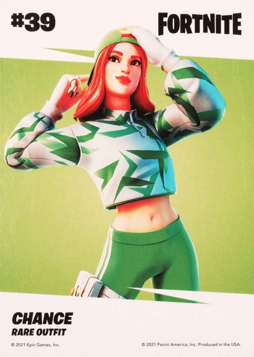 2021 Panini Fortnite Series 3 #39 Chance — Laser trading card back