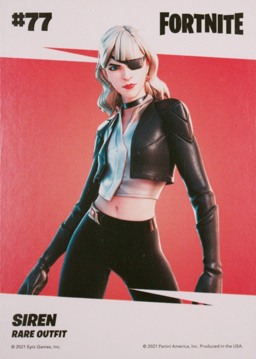 2021 Panini Fortnite Series 3 #77 Siren — Laser trading card back
