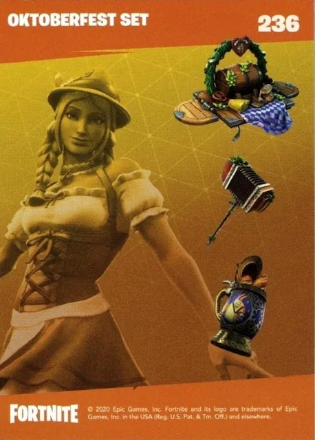 2020 Panini Fortnite Reloaded #236 Oktoberfest Set trading card back