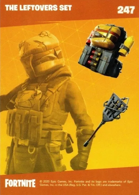 2020 Panini Fortnite Reloaded #247 The Leftovers Set trading card back