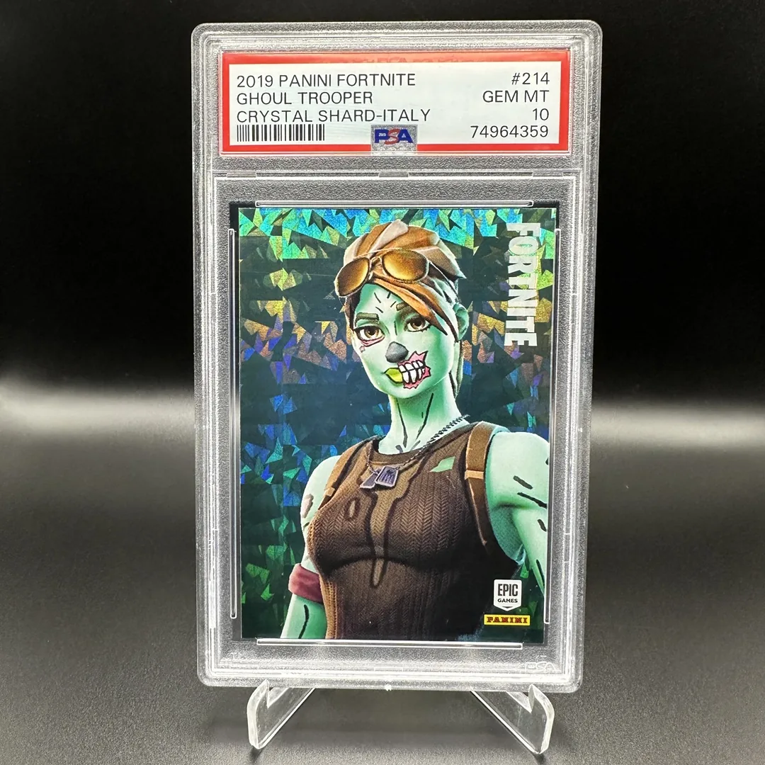 2019 Panini Fortnite Series 1 Ghoul Trooper #214 Italy Crystal Shard PSA 10