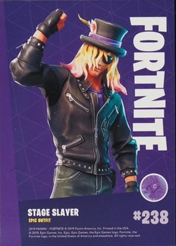 2019 Panini Fortnite Series 1 #238 Stage Slayer — Holofoil trading card back