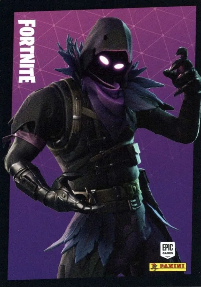 Raven Panini Fortnite trading card front