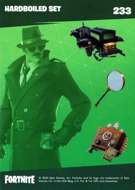 2020 Panini Fortnite Reloaded #233 Hardboiled Set trading card back
