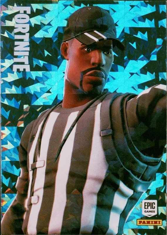 Striped Soldier Panini Fortnite trading card front