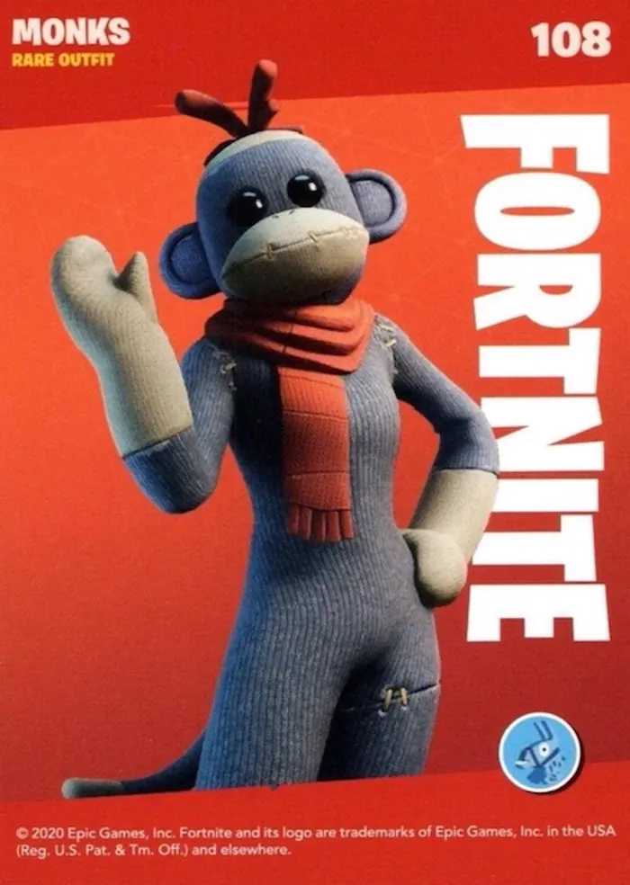 2020 Panini Fortnite Reloaded #108 Monks trading card back