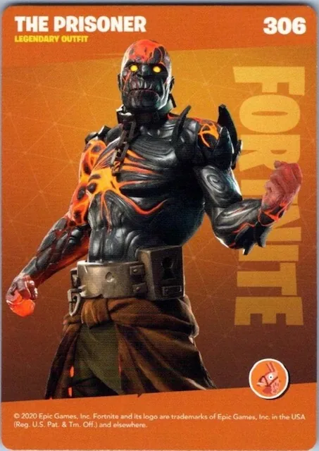 2020 Panini Fortnite Reloaded #306 The Prisoner trading card back