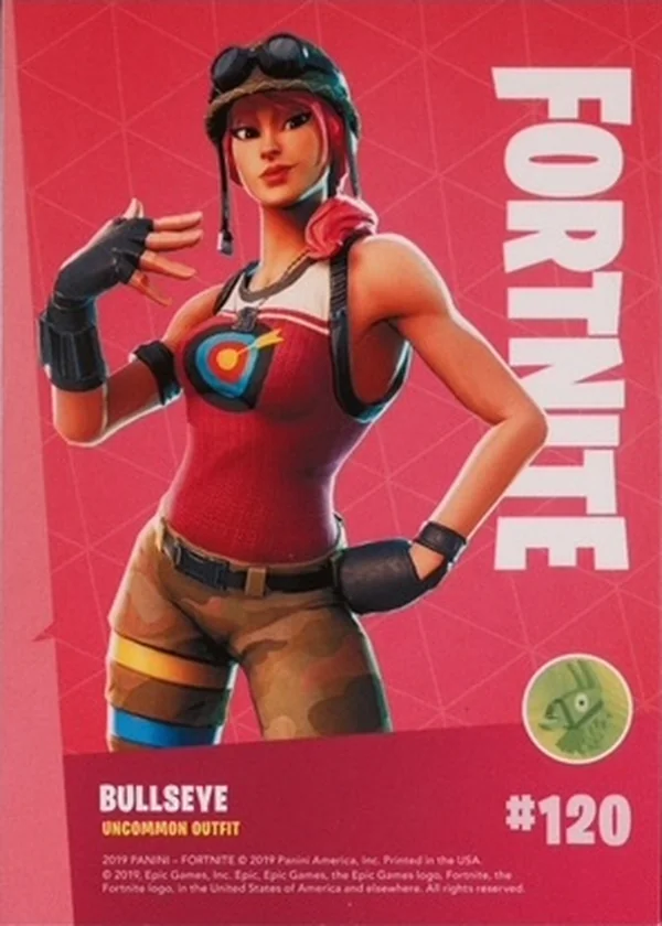 2019 Panini Fortnite Series 1 #120 Bullseye — Holofoil trading card back