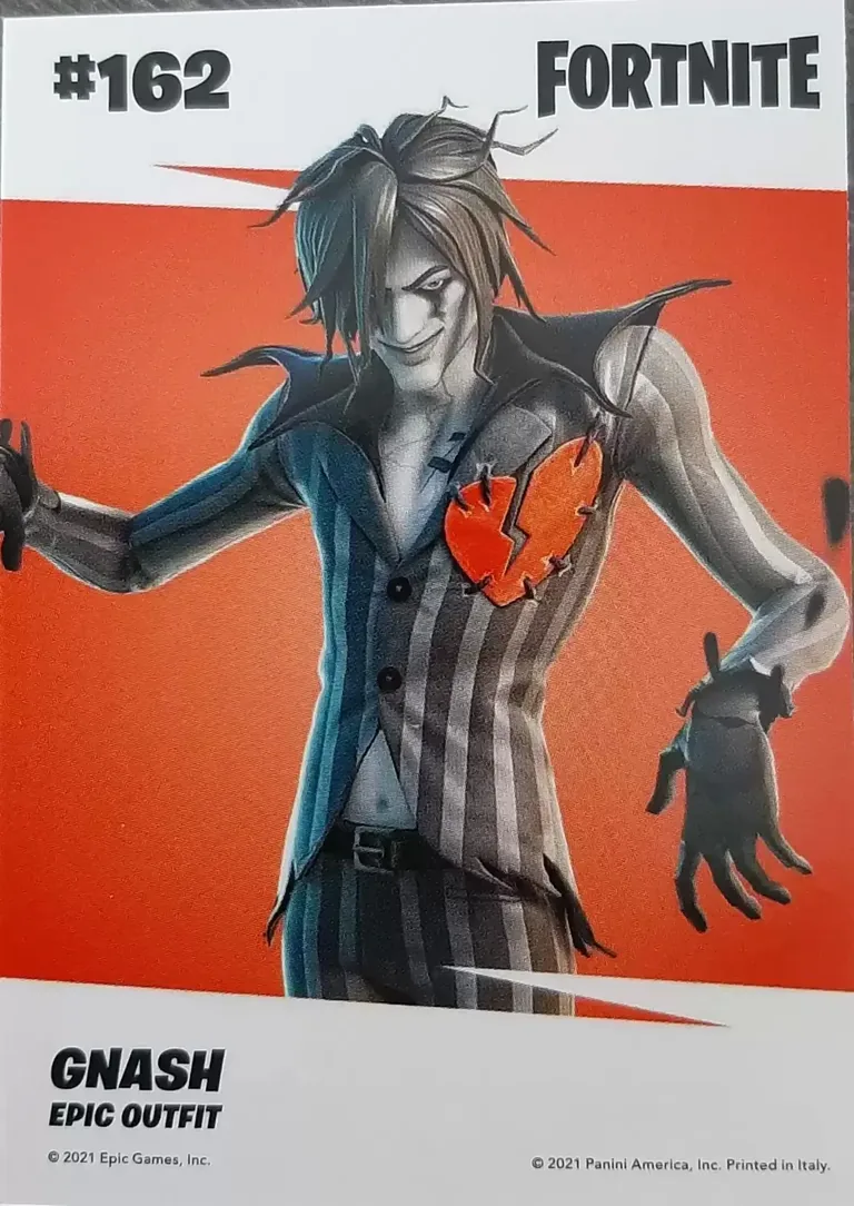 Gnash Panini Fortnite trading card front