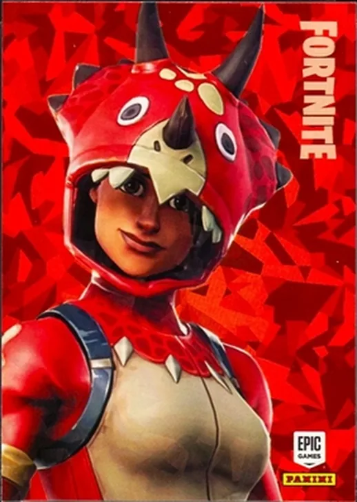 Tricera Ops Panini Fortnite trading card front