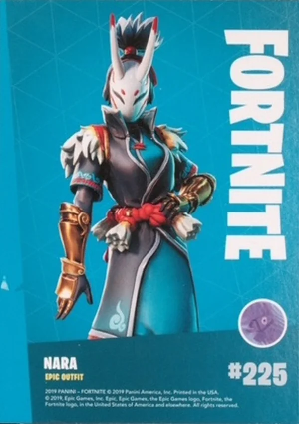 2019 Panini Fortnite Series 1 #225 Nara — Holofoil trading card back