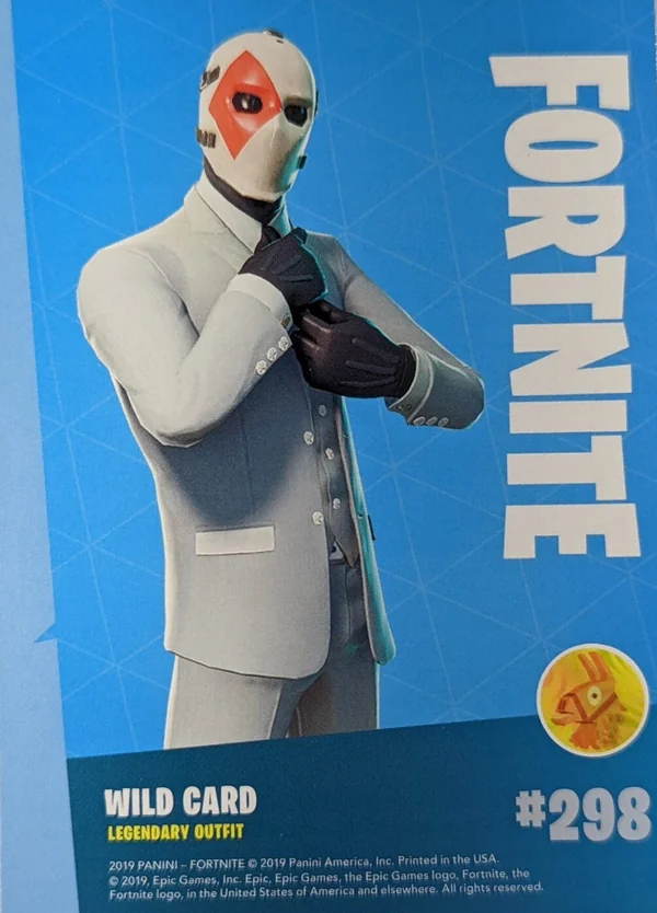 2019 Panini Fortnite Series 1 #298 Wild Card — Holofoil trading card back