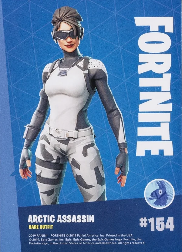 2019 Panini Fortnite Series 1 #154 Arctic Assassin — Holofoil trading card back