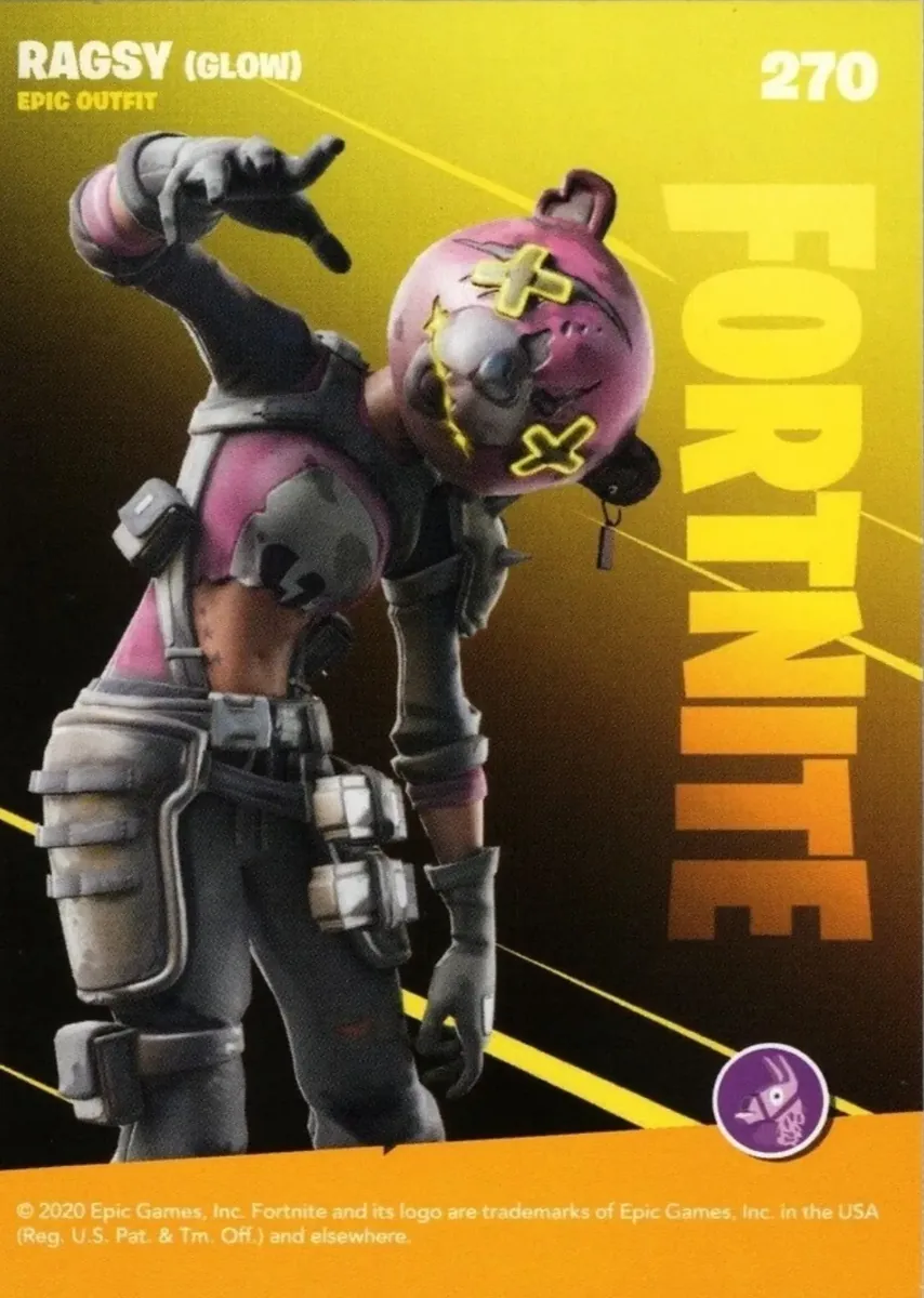 2020 Panini Fortnite Reloaded #270 Ragsy (Glow) trading card back