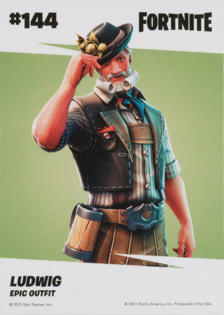 2021 Panini Fortnite Series 3 #144 Ludwig — Laser trading card back