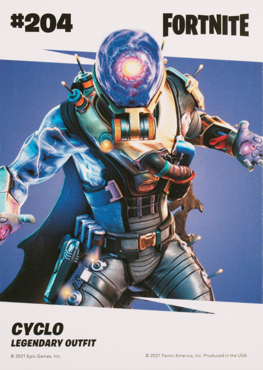 2021 Panini Fortnite Series 3 #204 Cyclo — Laser trading card back