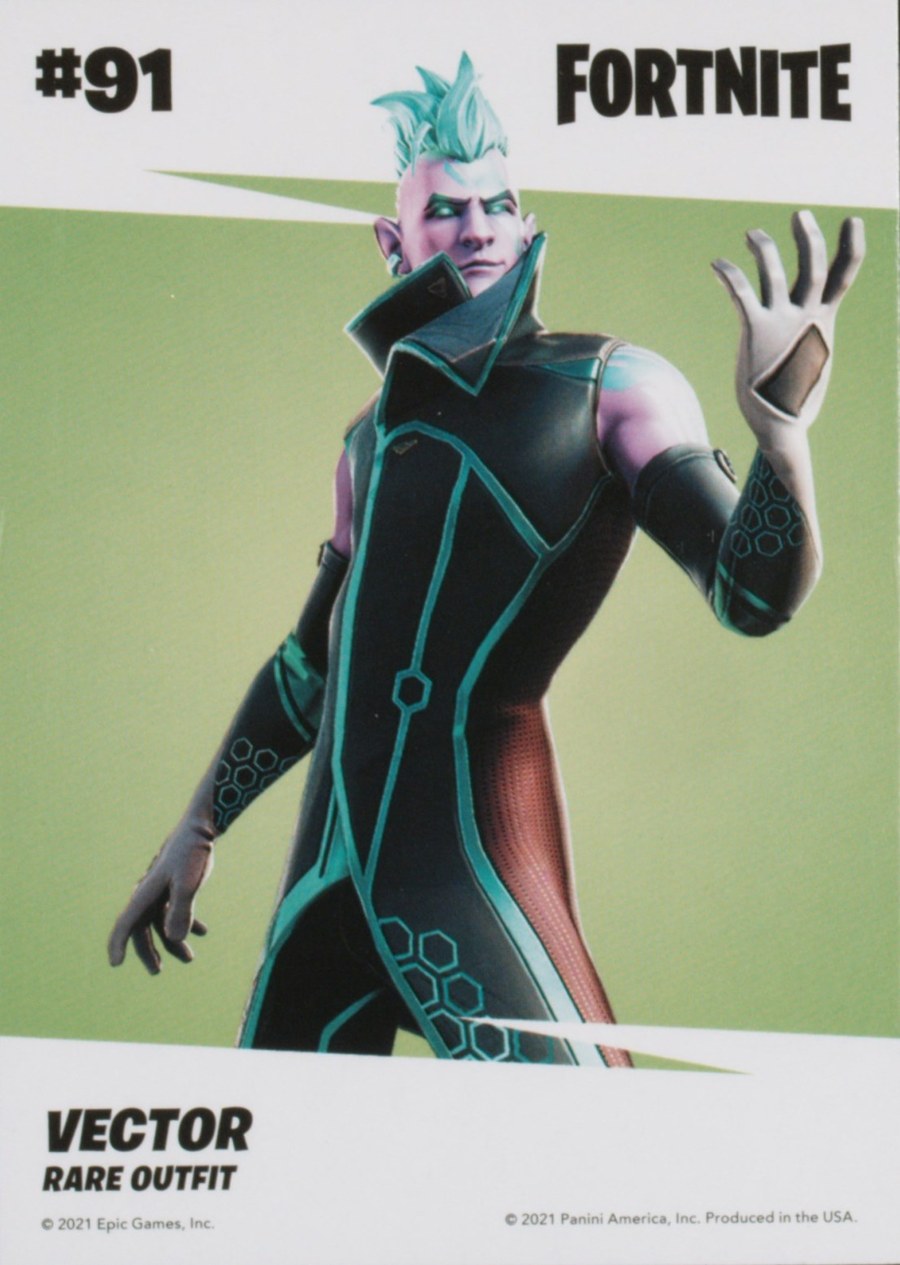 2021 Panini Fortnite Series 3 #91 Vector — Laser trading card back