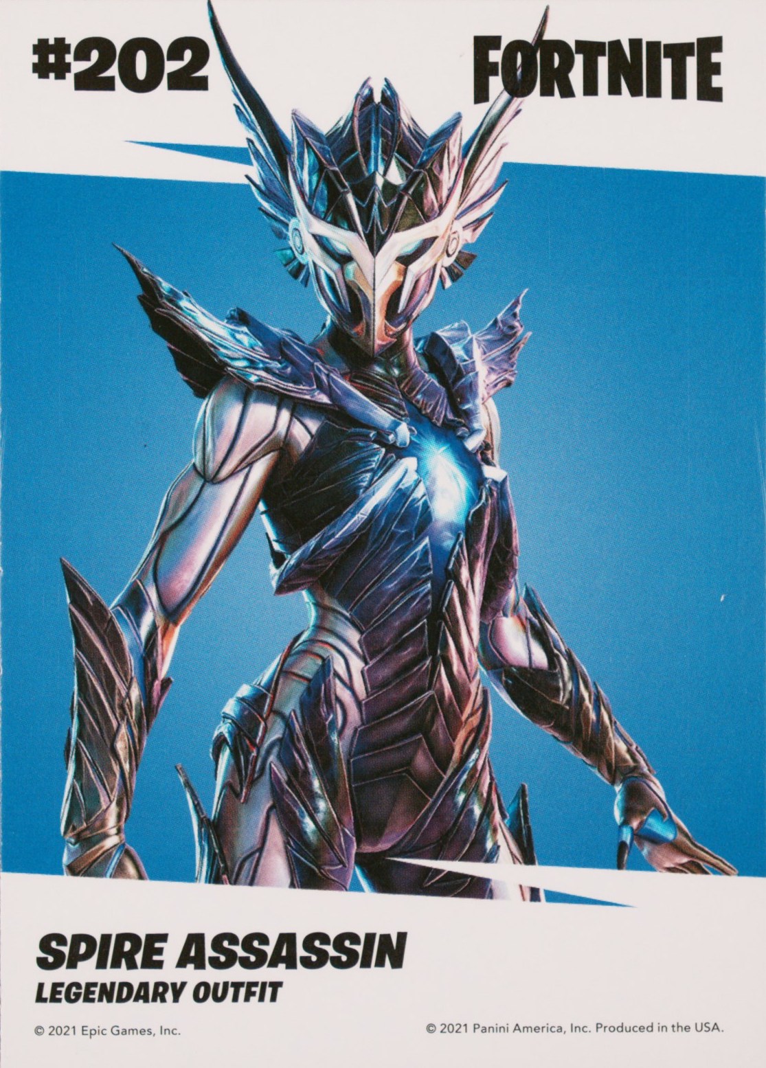 2021 Panini Fortnite Series 3 #202 Spire Assassin — Laser trading card back