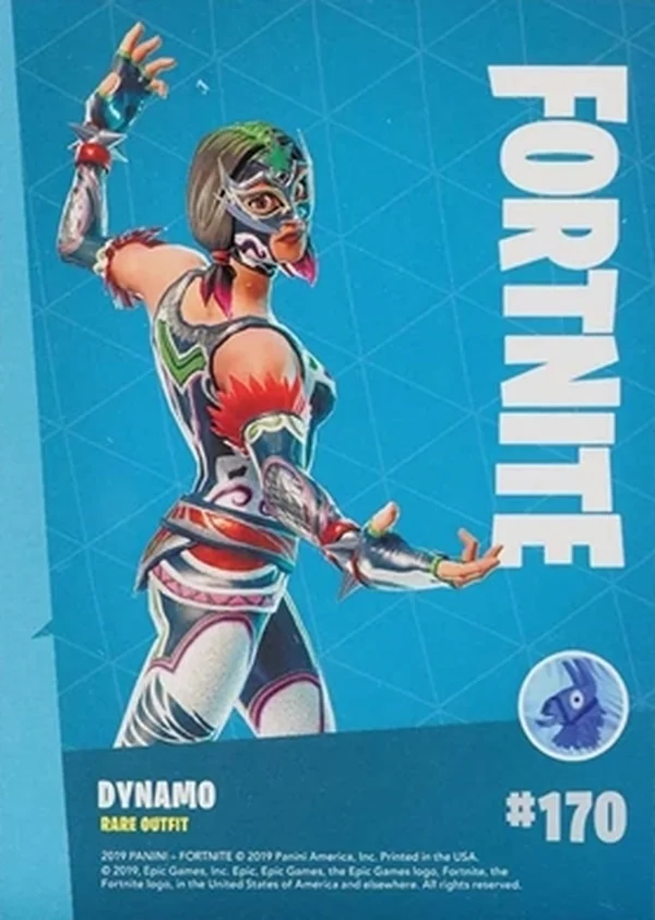 2019 Panini Fortnite Series 1 #170 Dynamo — Holofoil trading card back
