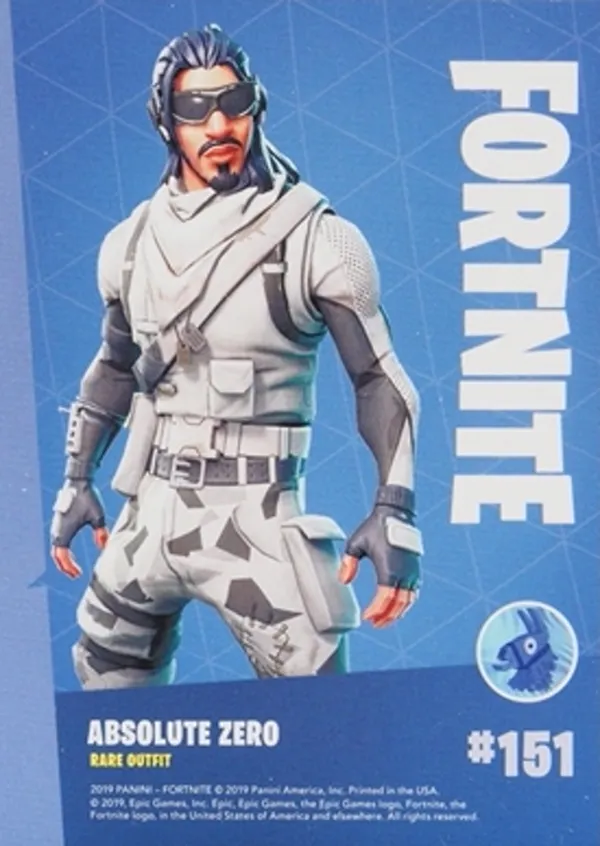 2019 Panini Fortnite Series 1 #151 Absolute Zero — Holofoil trading card back