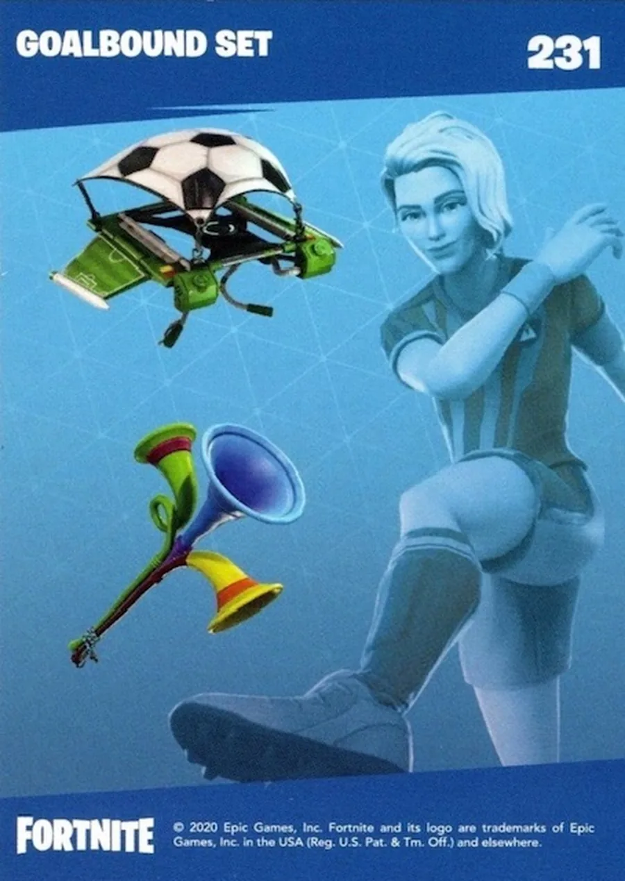 2020 Panini Fortnite Reloaded #231 Goalbound Set trading card back