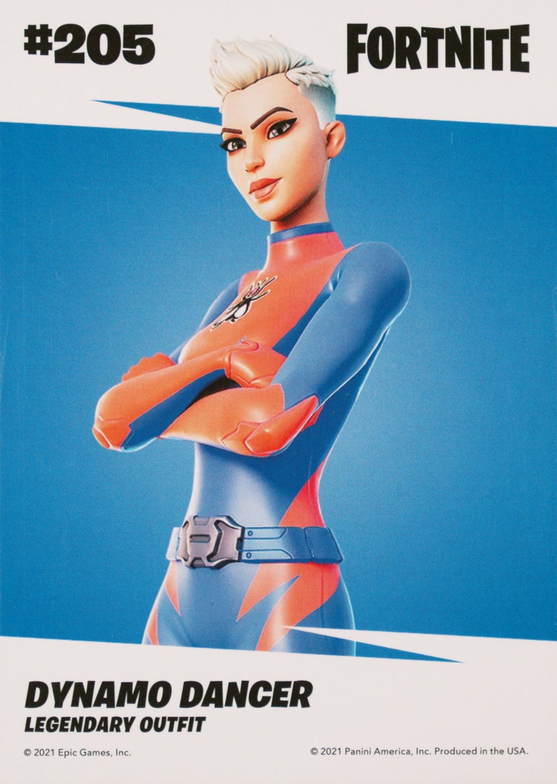 2021 Panini Fortnite Series 3 #205 Dynamo Dancer — Laser trading card back