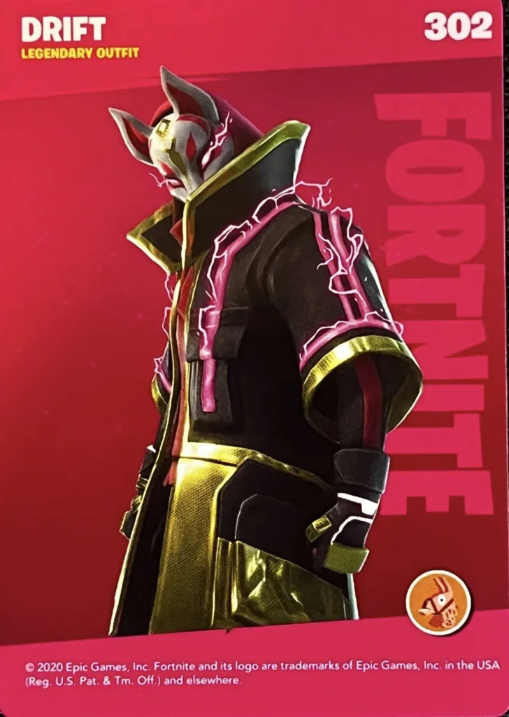 2020 Panini Fortnite Reloaded #302 Drift trading card back