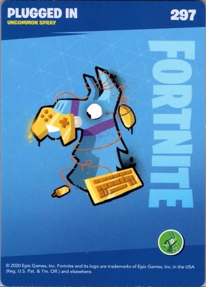 2020 Panini Fortnite Reloaded #297 Plugged In trading card back
