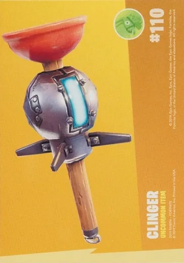 2019 Panini Fortnite Series 1 #110 Clinger — Holofoil trading card back