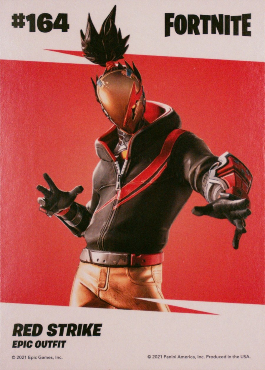 2021 Panini Fortnite Series 3 #164 Red Strike — Laser trading card back