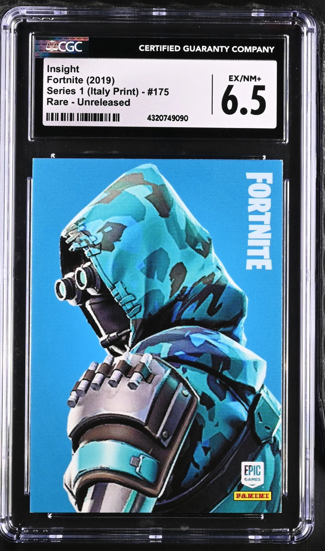 Enlarged transparent Epic Games logo on the Insight #175 Unreleased Prototype — Series 1 Italy Print