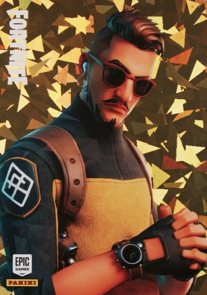Hugo Panini Fortnite trading card front