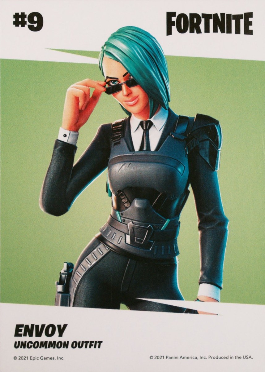 2021 Panini Fortnite Series 3 #9 Envoy — Laser trading card back